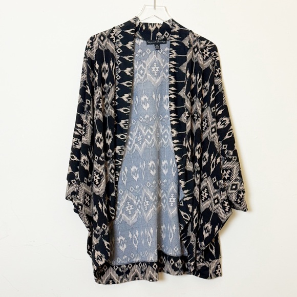 French Laundry Plus Size Knit Tribal Aztec Print Open Cardigan, Size 3X - Picture 1 of 10